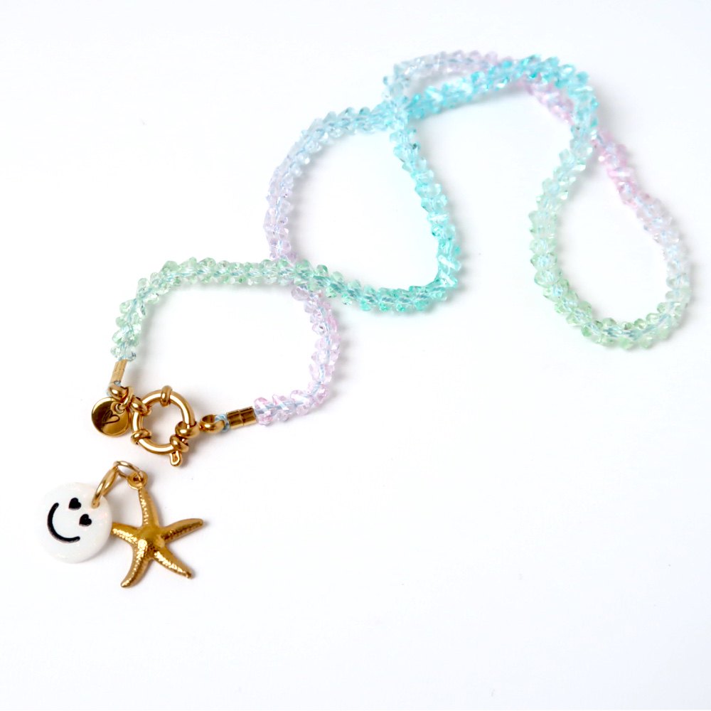 Necklace | Color tri blue/lila