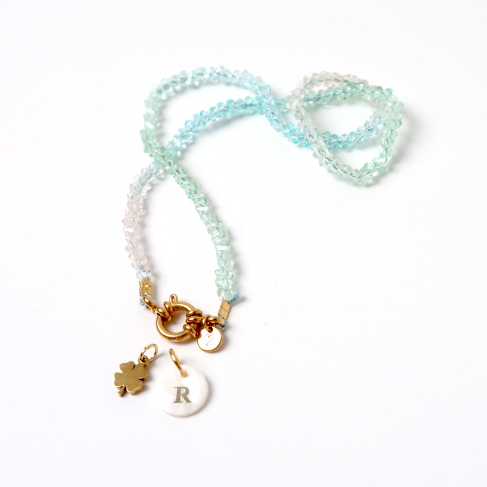 Necklace | Color tri blue/pink