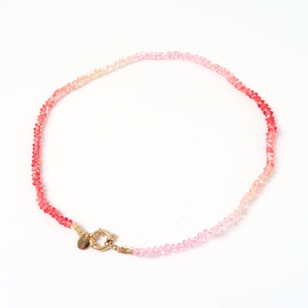 Necklace | Color tri pink/red