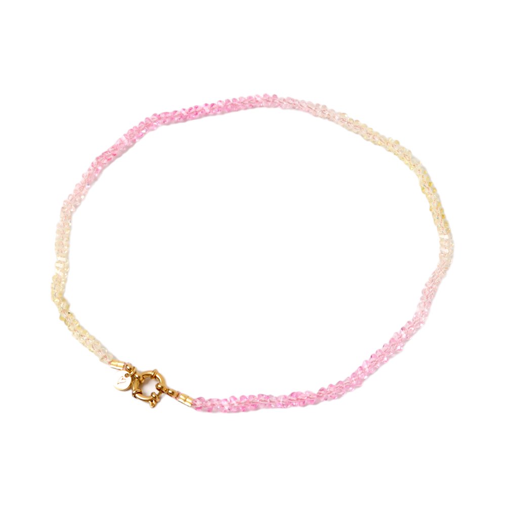 Necklace | Color tri yellow/pink