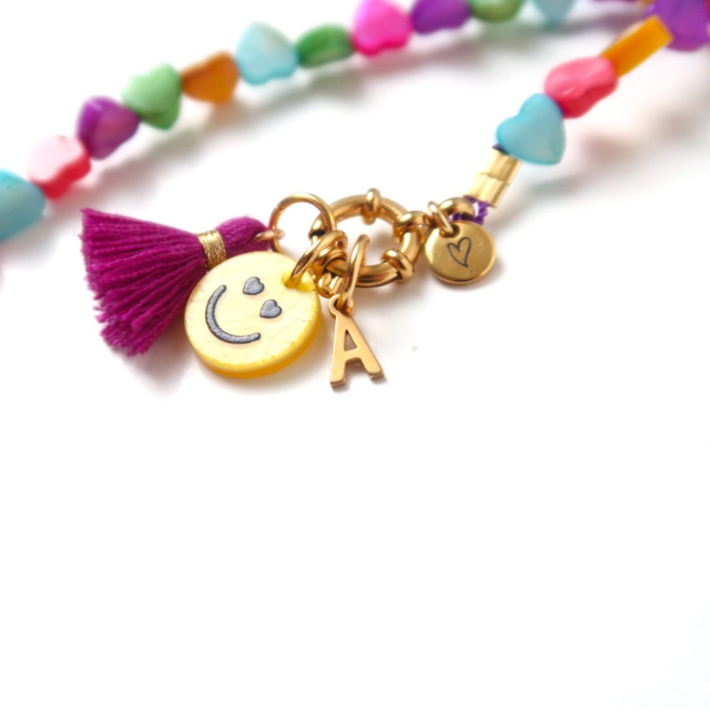 Charm | Smiley resin shiny yellow