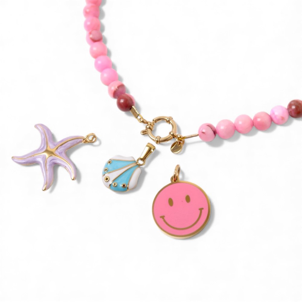 Charm | Big smiley pink