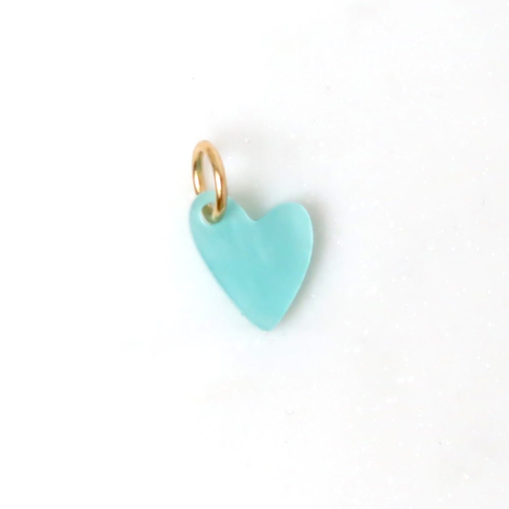 Charm | Heart resin blue