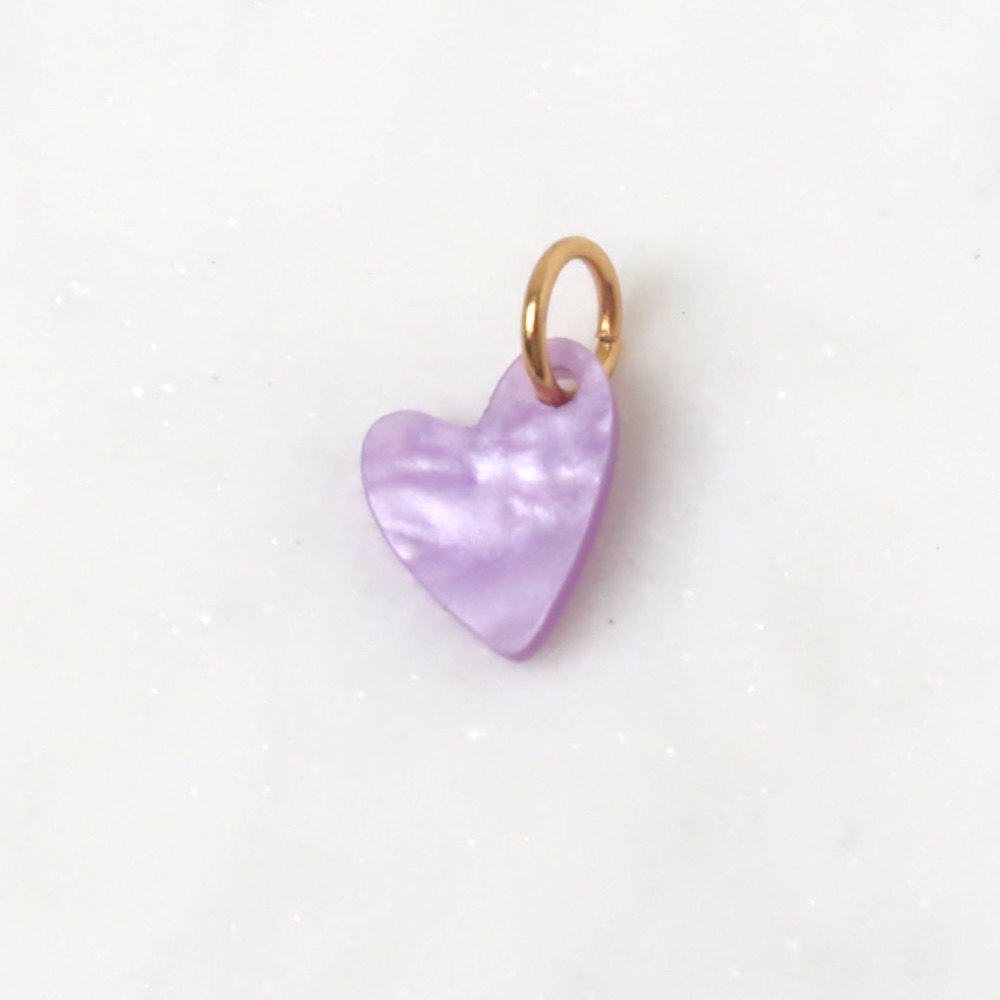 Charm | Heart resin lila