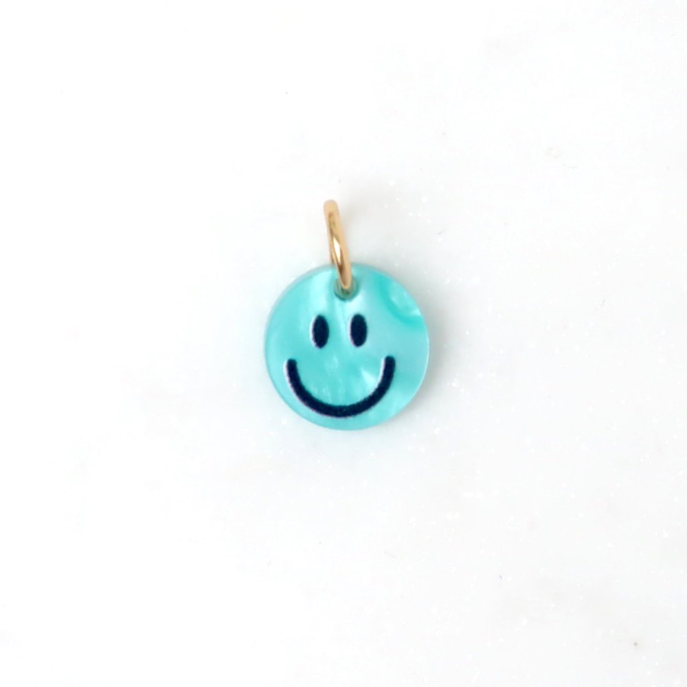 Charm | Smiley resin blue
