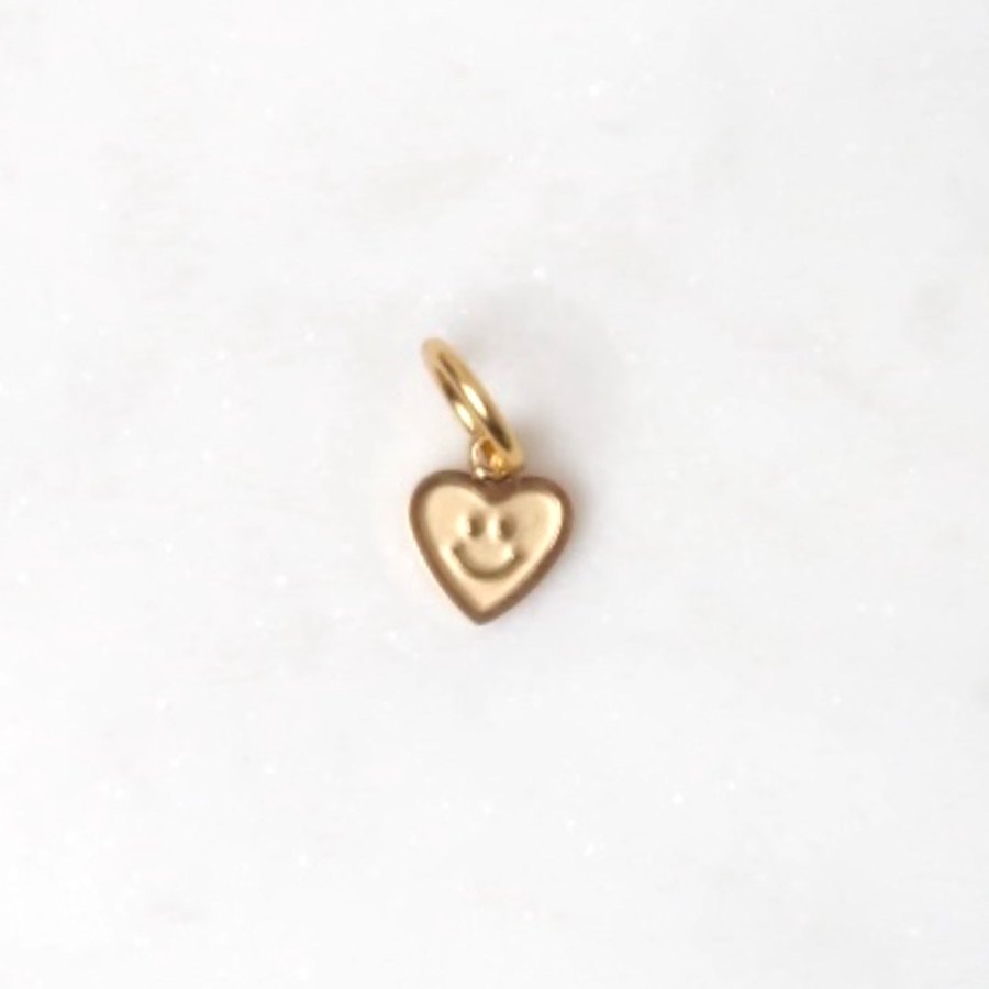 Charm | Gold heart smiley