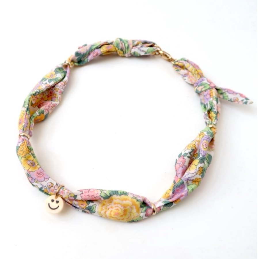 Twilly necklace | Pastel flowers