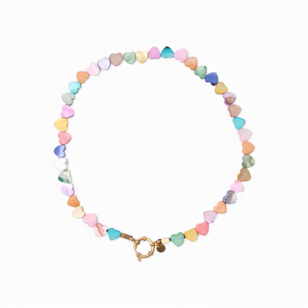 Necklace | Necklace seashelly Big hearts