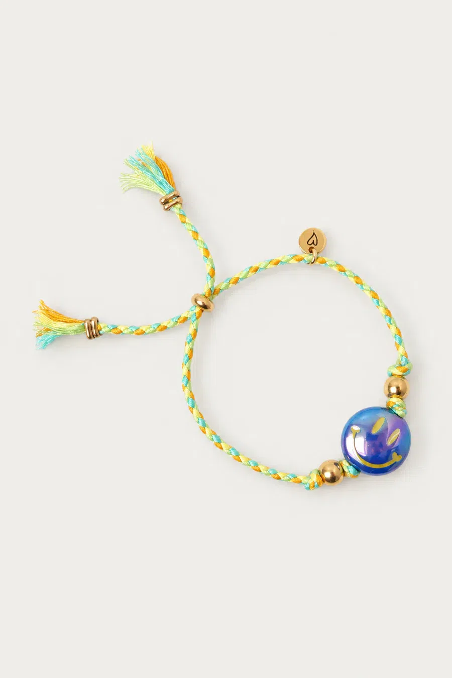 Bracelet | Happy smiley dark blue/green