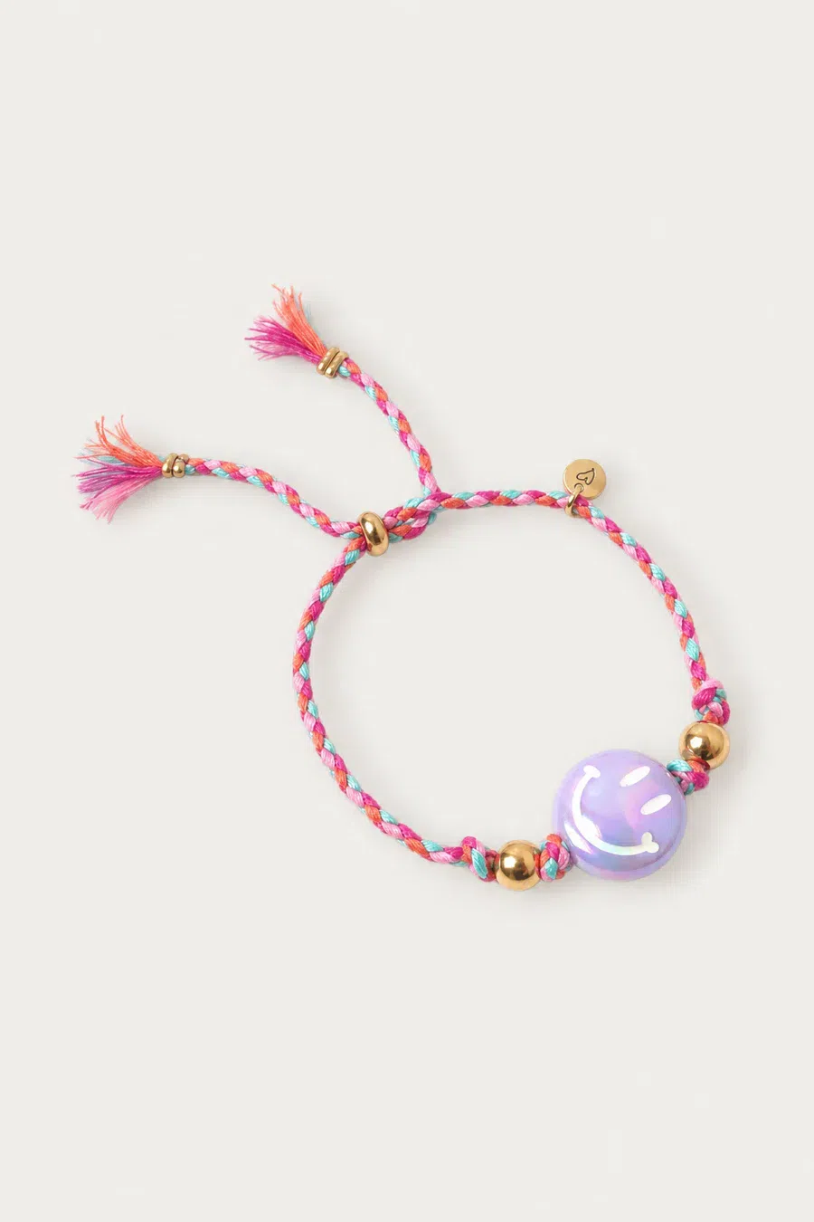 Bracelet | Happy smiley lila/pink