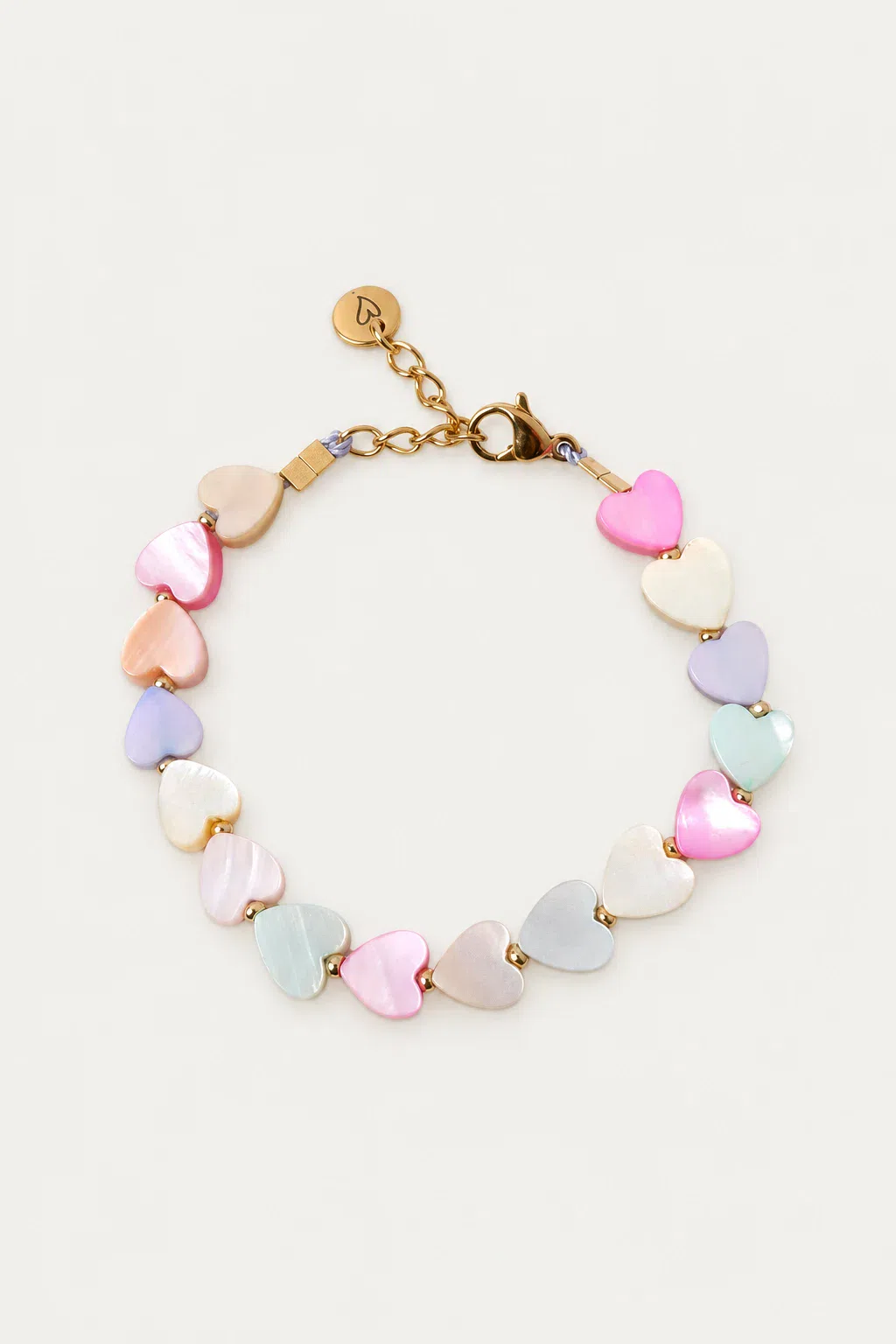 Bracelet | Shell hearts pastel T1