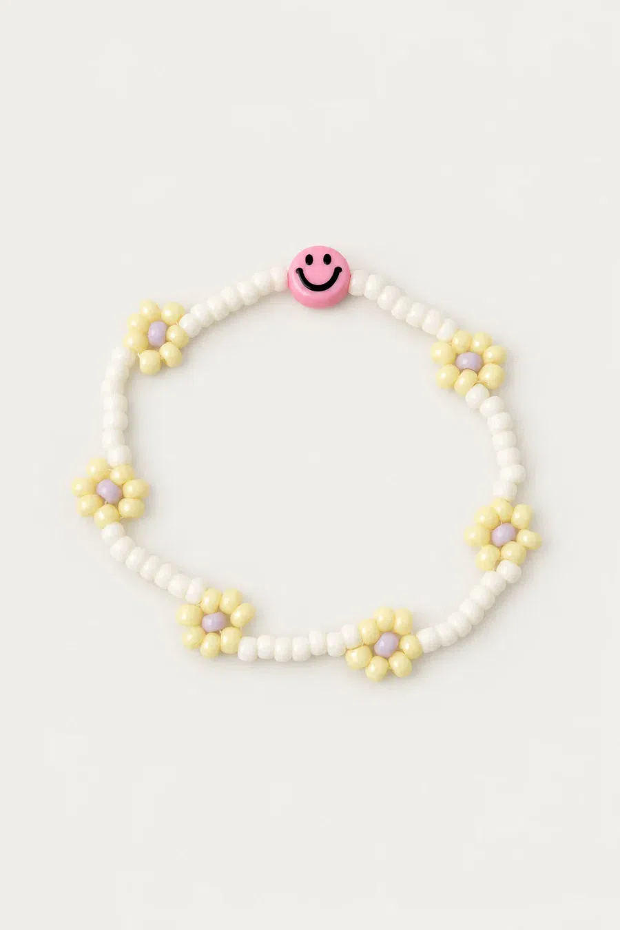 Bracelet |  Daisy smiley pink/sunshine T1
