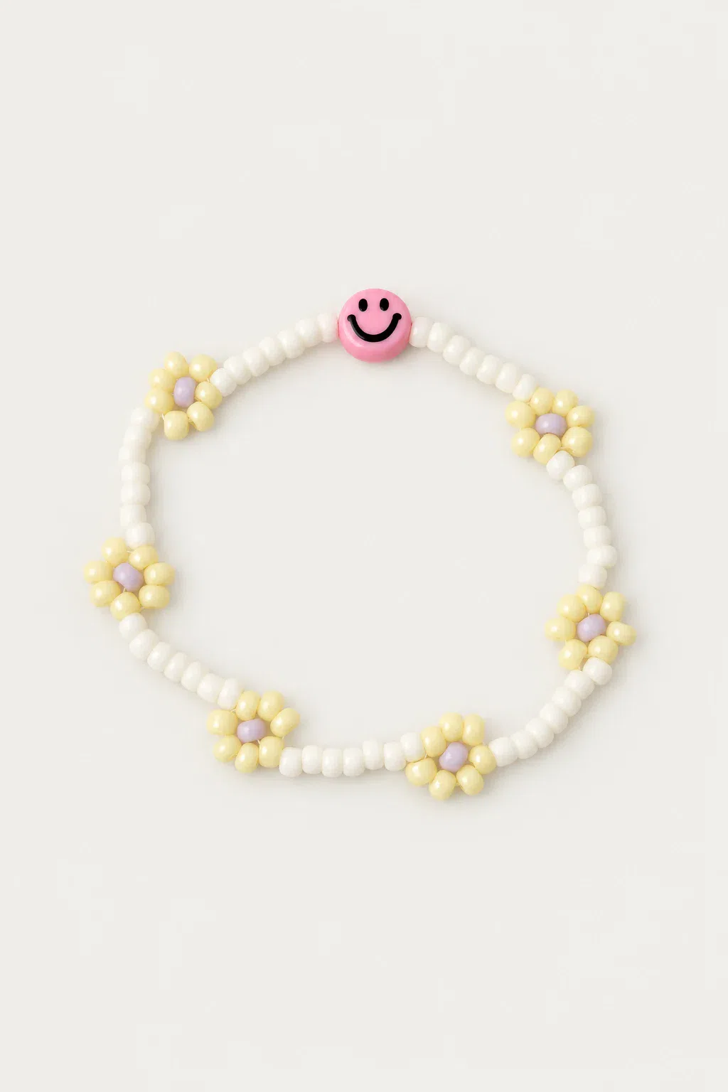 Bracelet |  Daisy smiley pink/sunshine T1