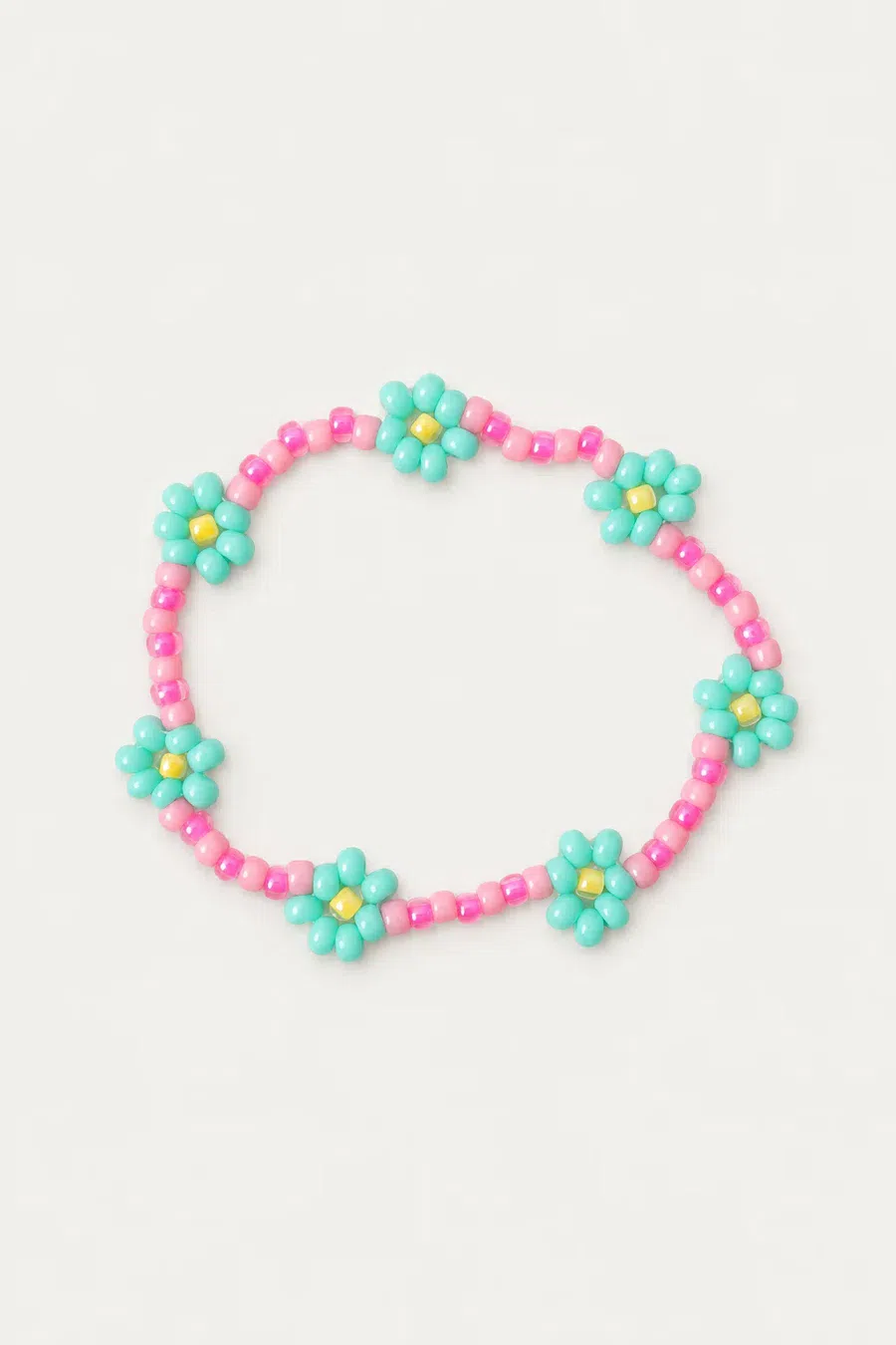 Bracelet | Daisy luminous pink/ocean blue T1
