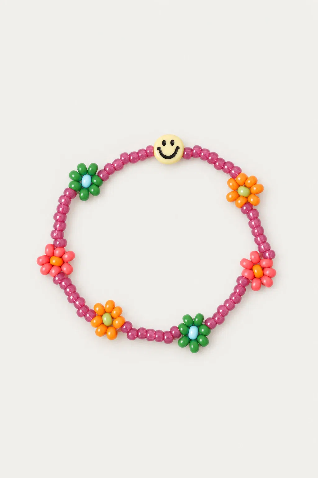 Bracelet |  Daisy smiley plum T1