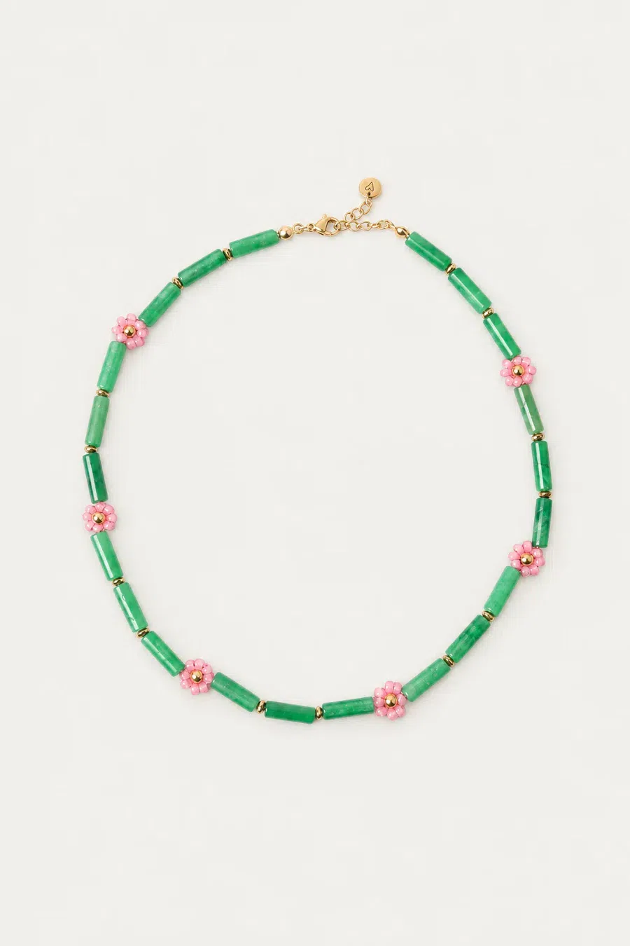 Necklace | Daisy gemstone green