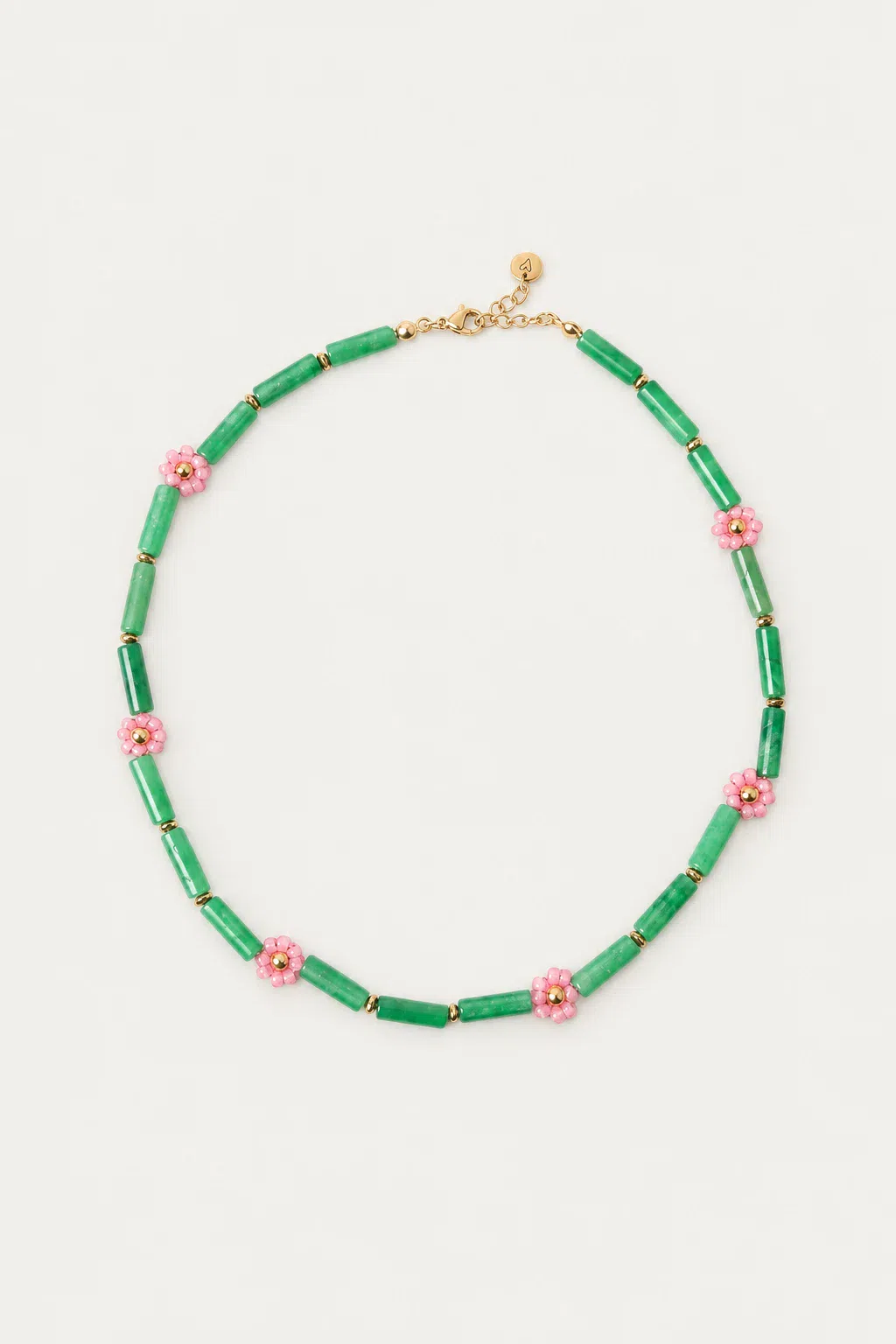 Necklace | Daisy gemstone green