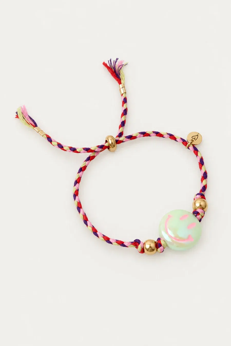 Bracelet | Happy smiley green/red