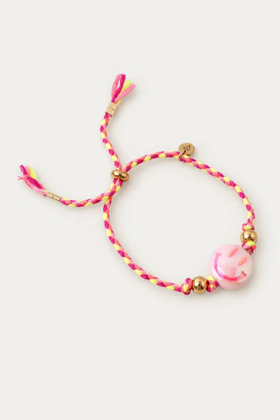 Bracelet | Happy smiley bright pink