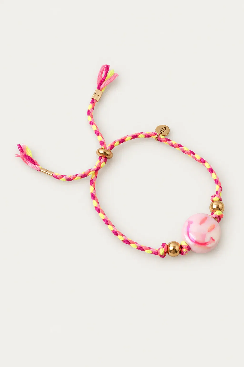 Bracelet | Happy smiley bright pink