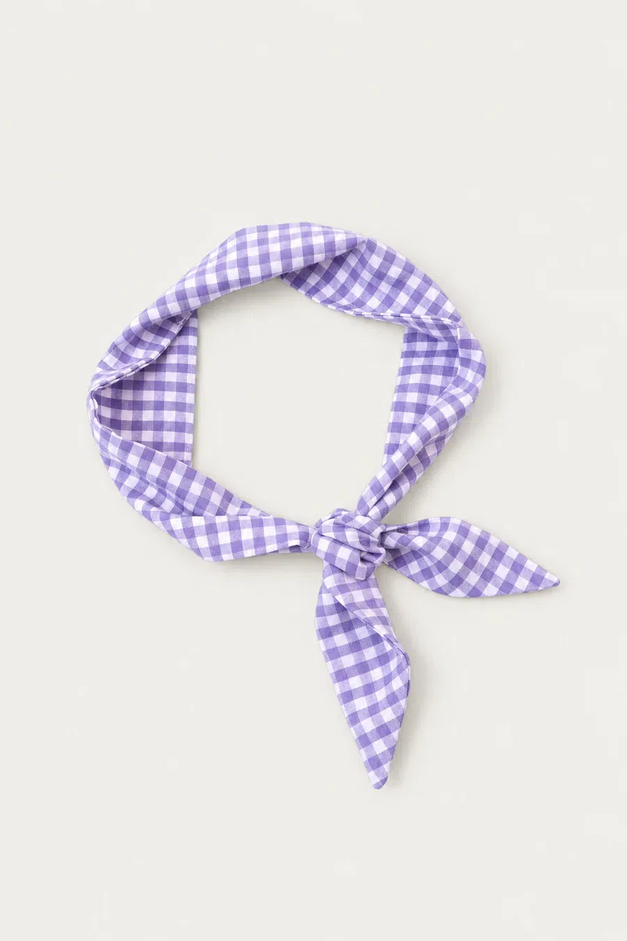 Twilly scarf | checked lila white