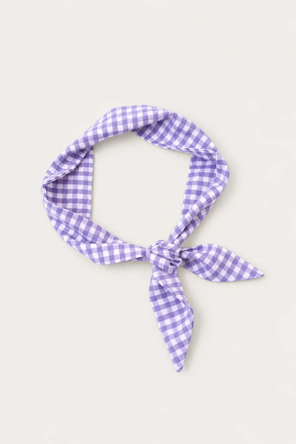 Twilly scarf | checked lila white