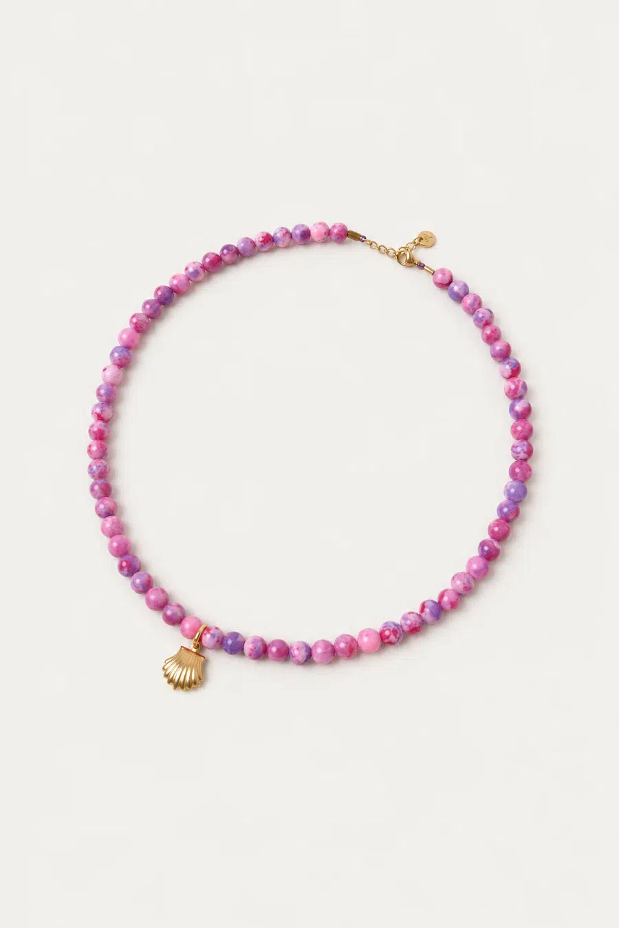 Necklace | Purple fuchsia shell