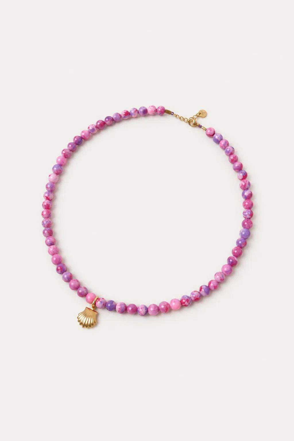 Necklace | Purple fuchsia shell