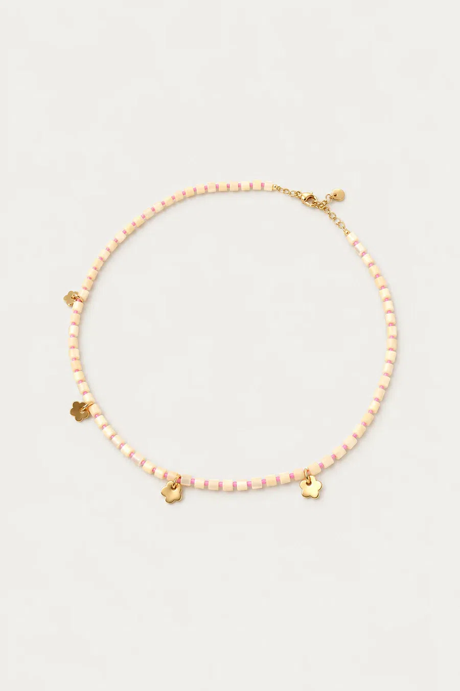 Necklace | Necklace shell soft yellow pink