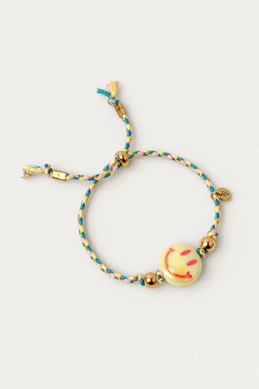 Bracelet | Happy smiley yellow/emerald