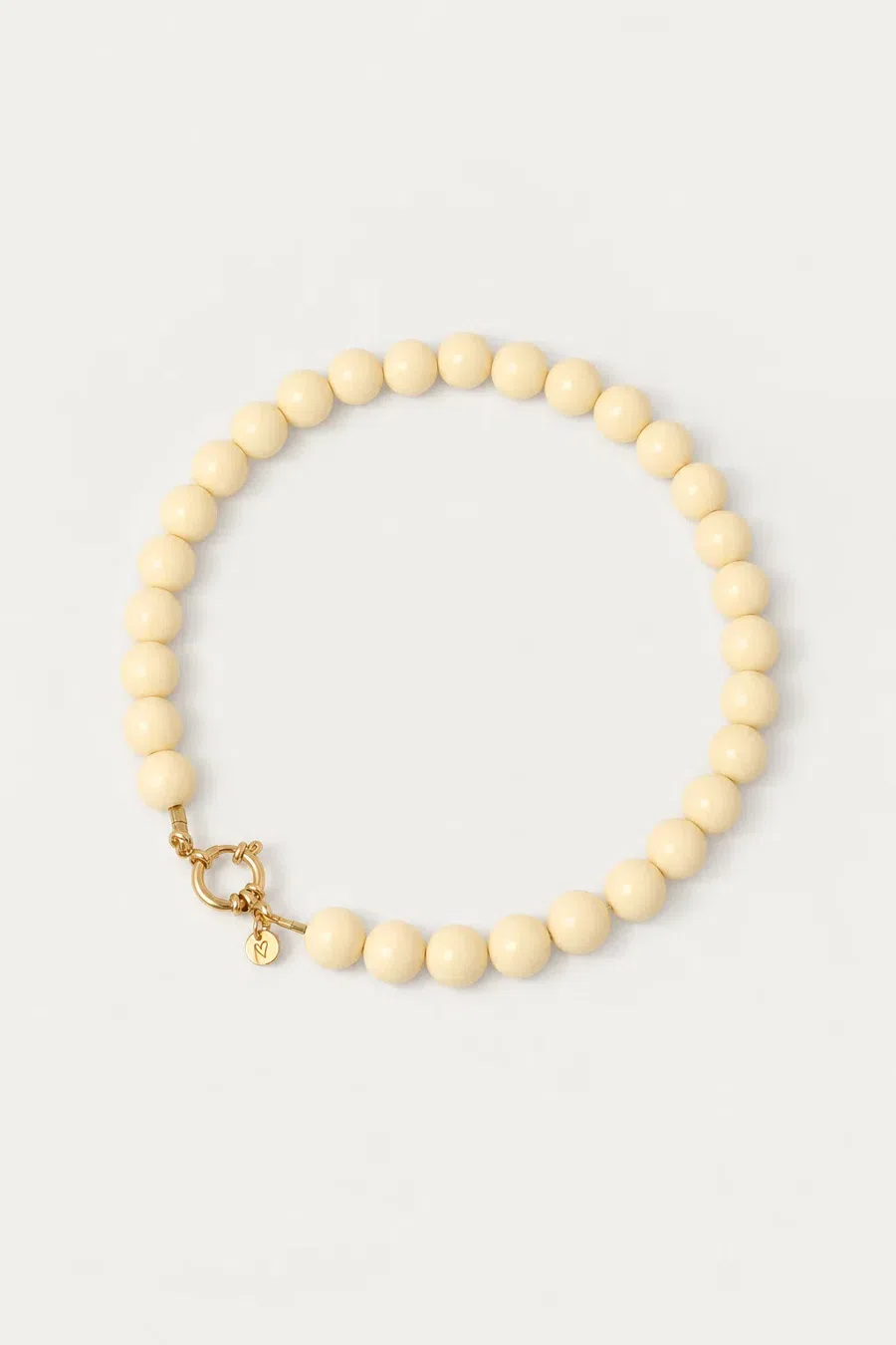 Necklace | Bold beads butter yellow T1