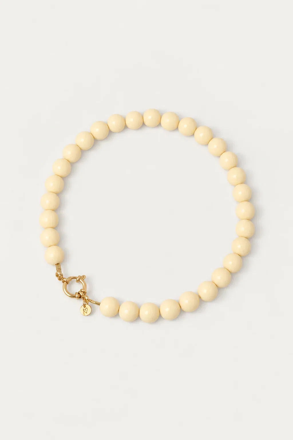 Necklace | Bold beads butter yellow T1