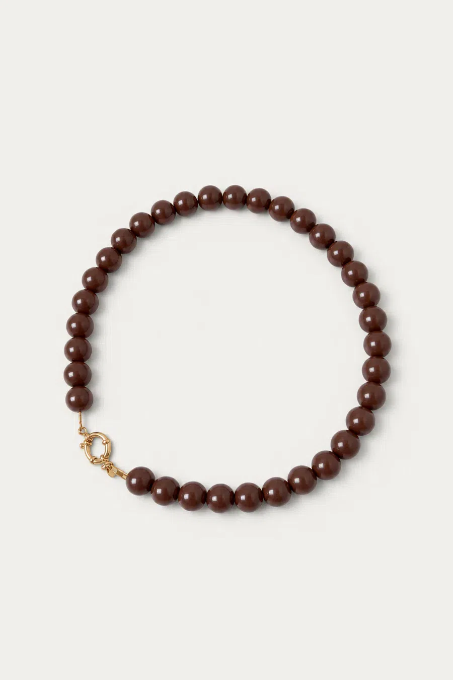 Necklace | Bold beads brown T1