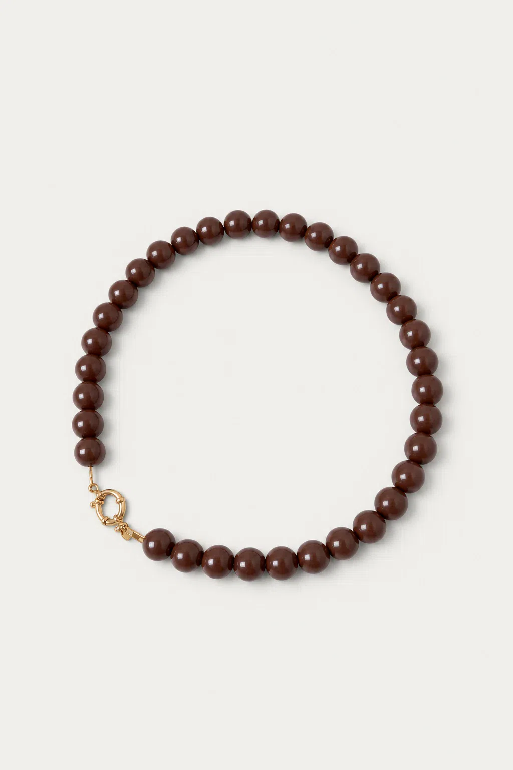 Necklace | Bold beads brown T1