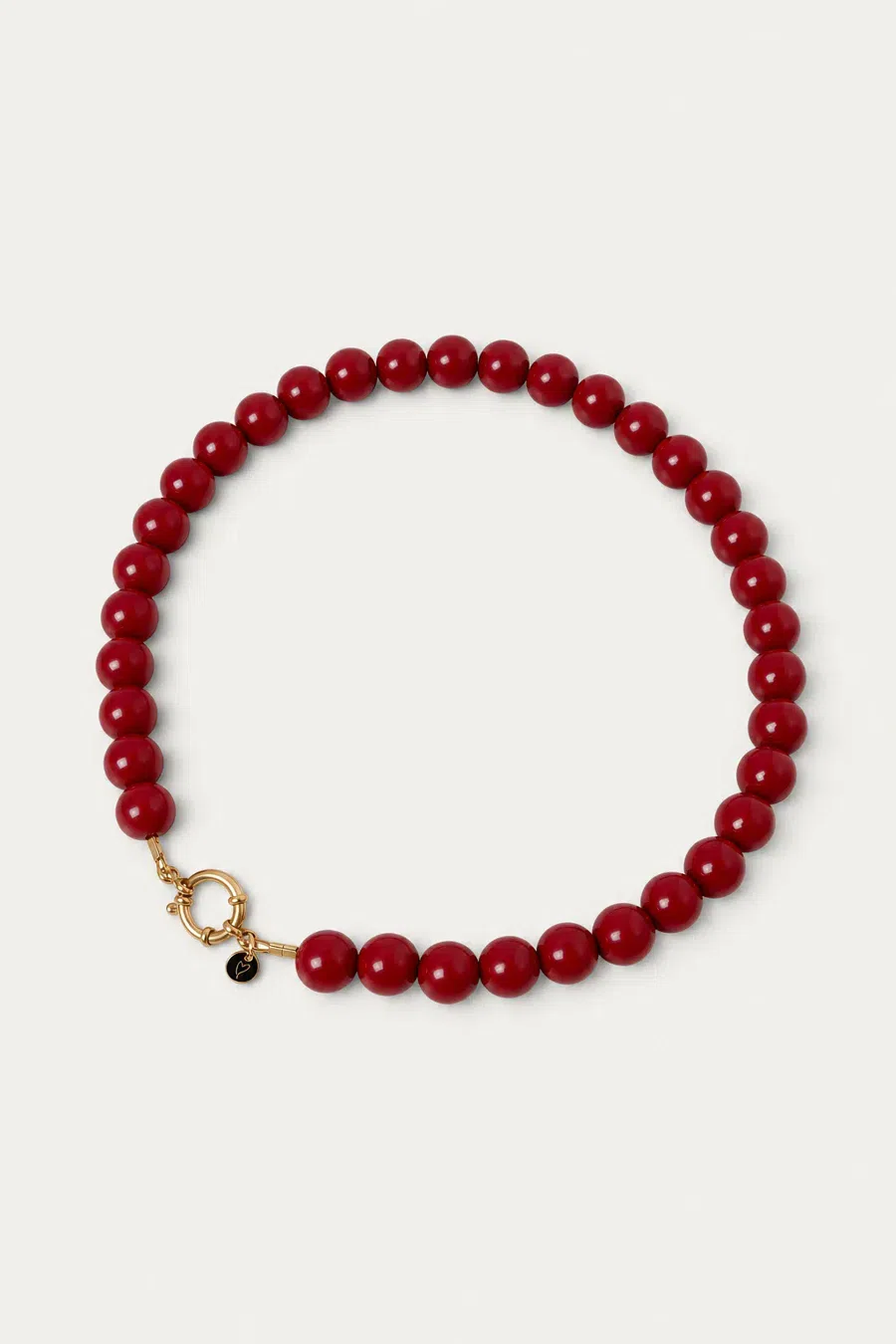 Necklace | Bold beads rust T1