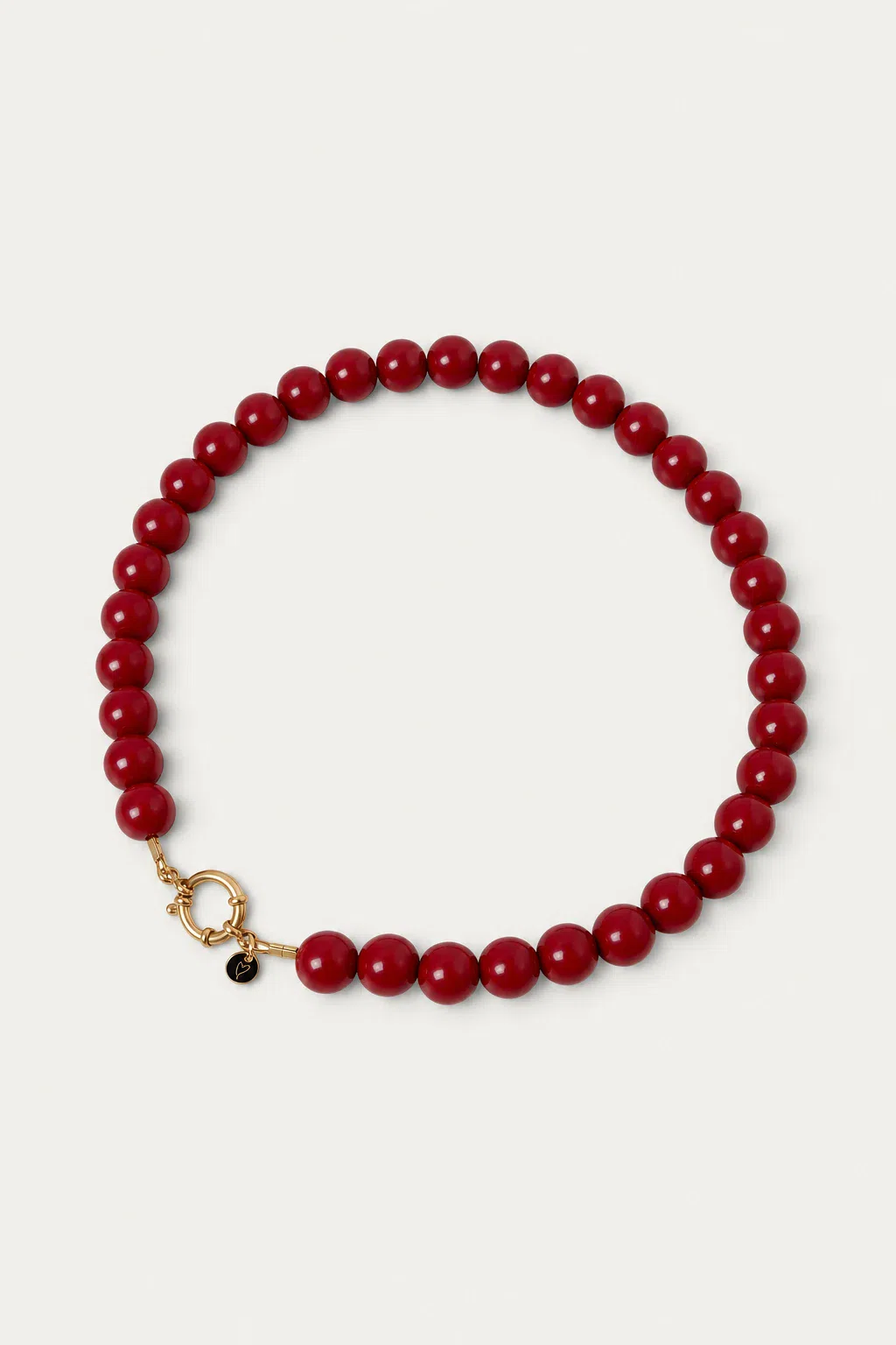 Necklace | Bold beads rust T1