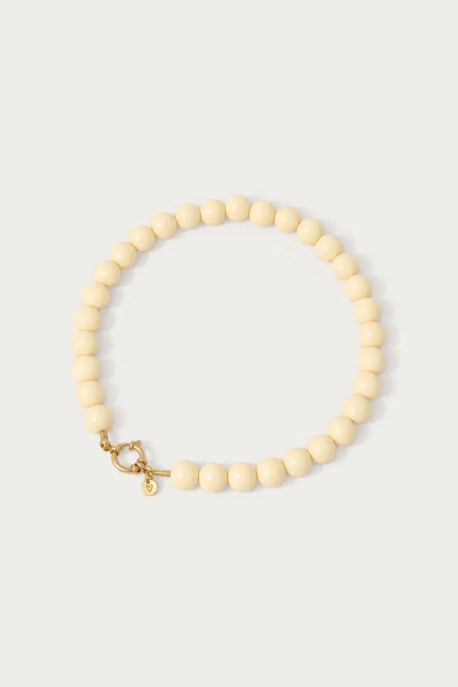 Necklace | Bold beads butter yellow T2