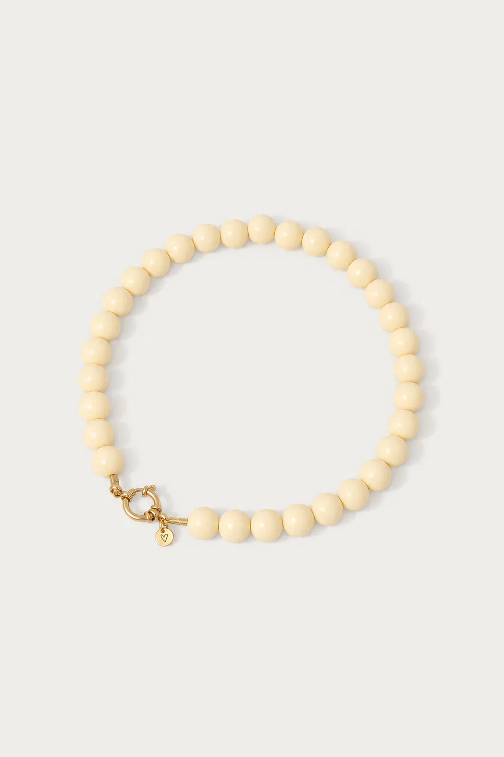 Necklace | Bold beads butter yellow T2