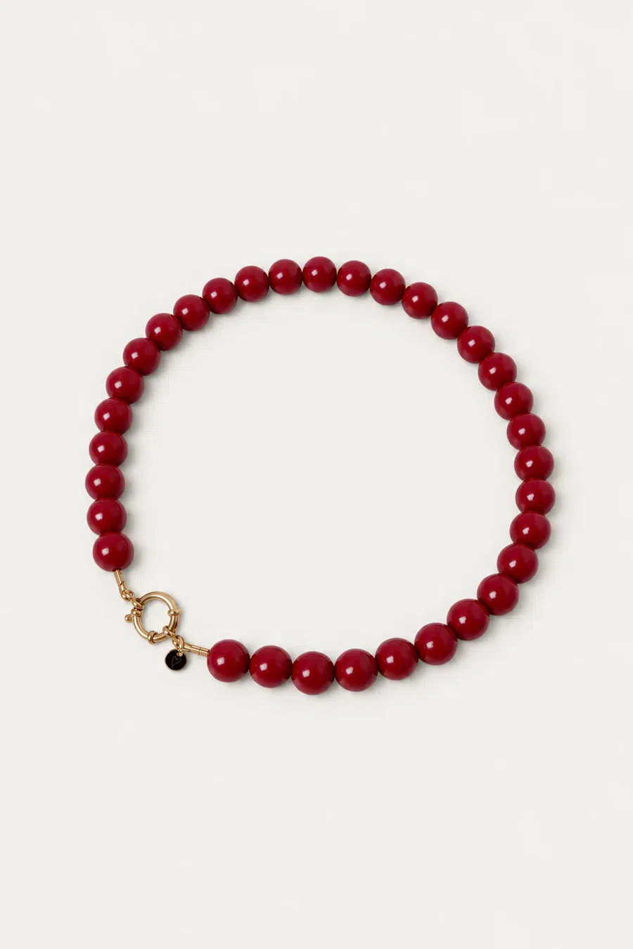 Necklace | Bold beads rust T2
