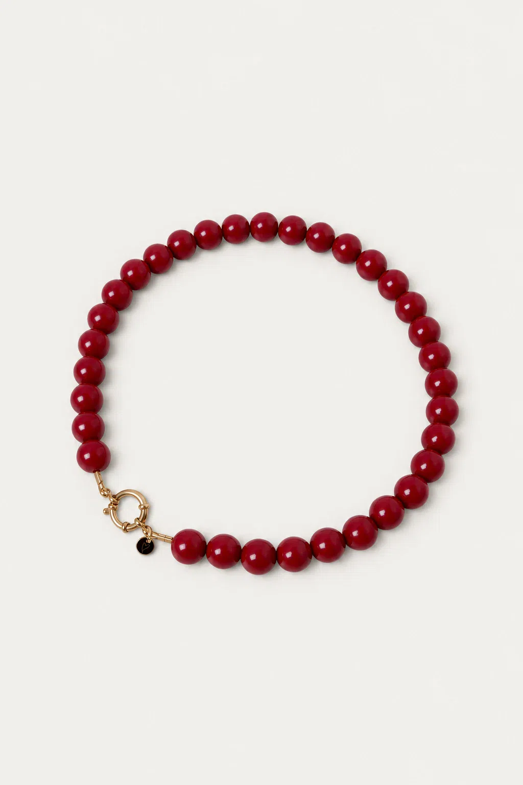 Necklace | Bold beads rust T2