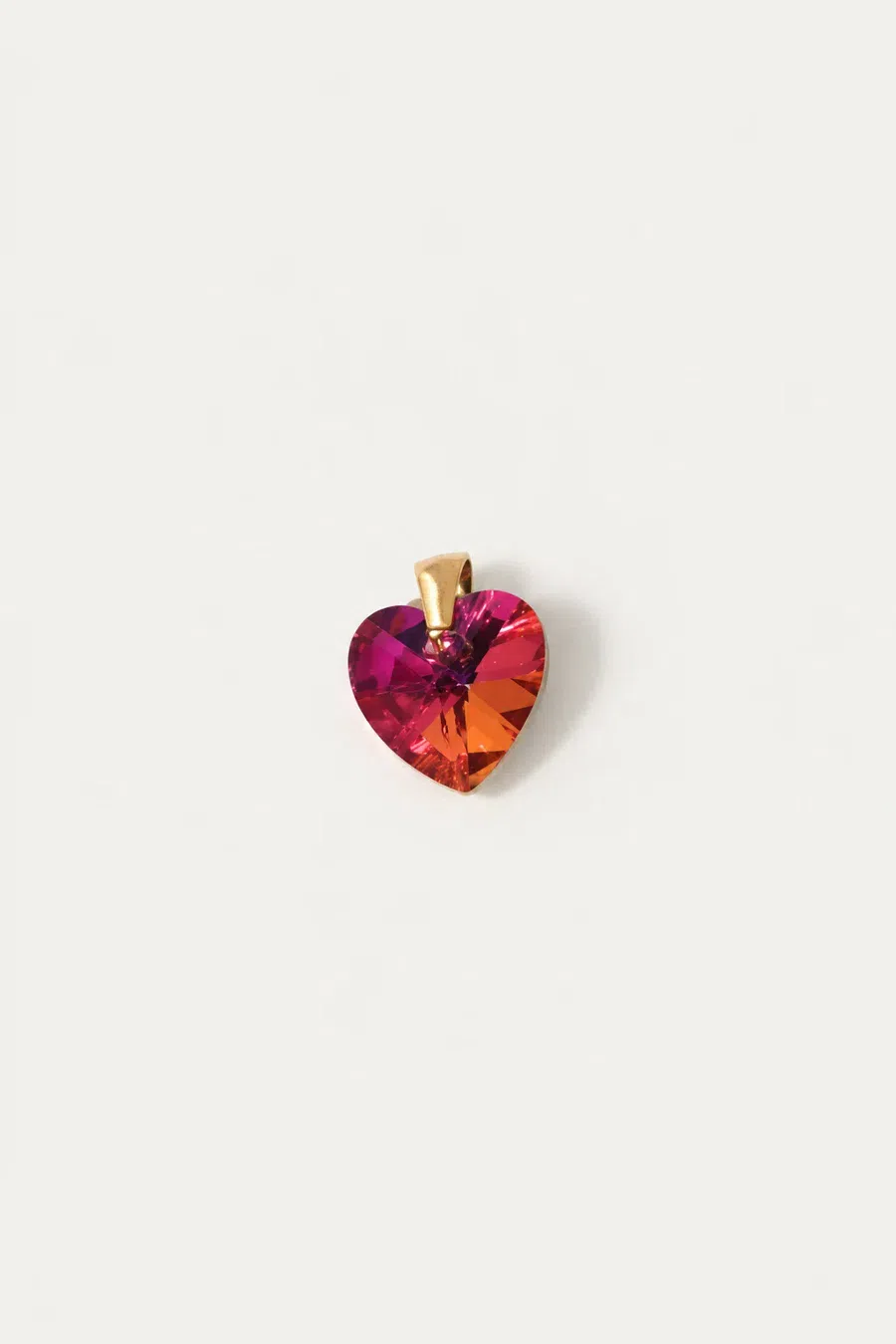 Charm | Swarovski heart Bordeaux Aurora 14 mm