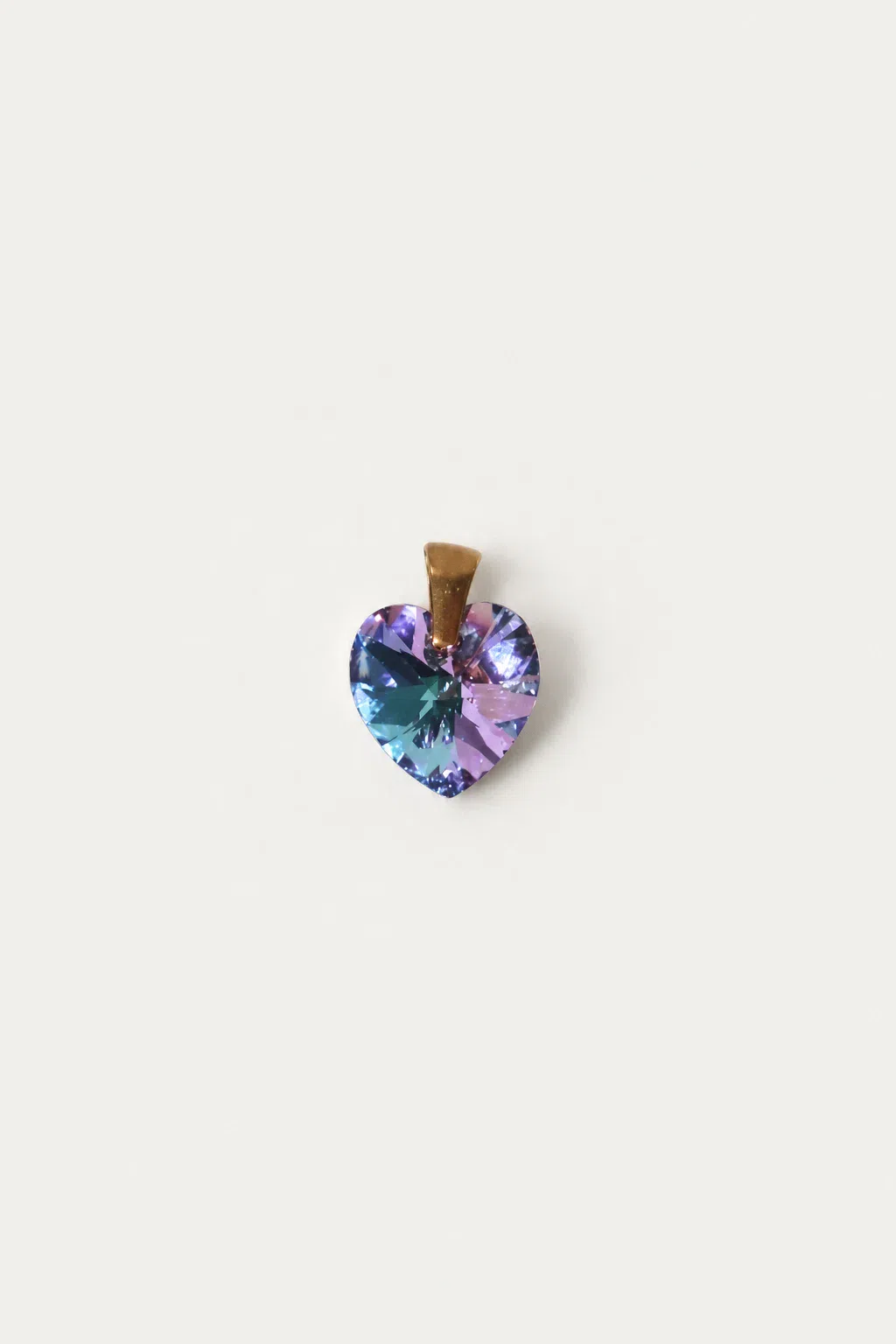 Charm | Swarovski heart amethyst 14 mm