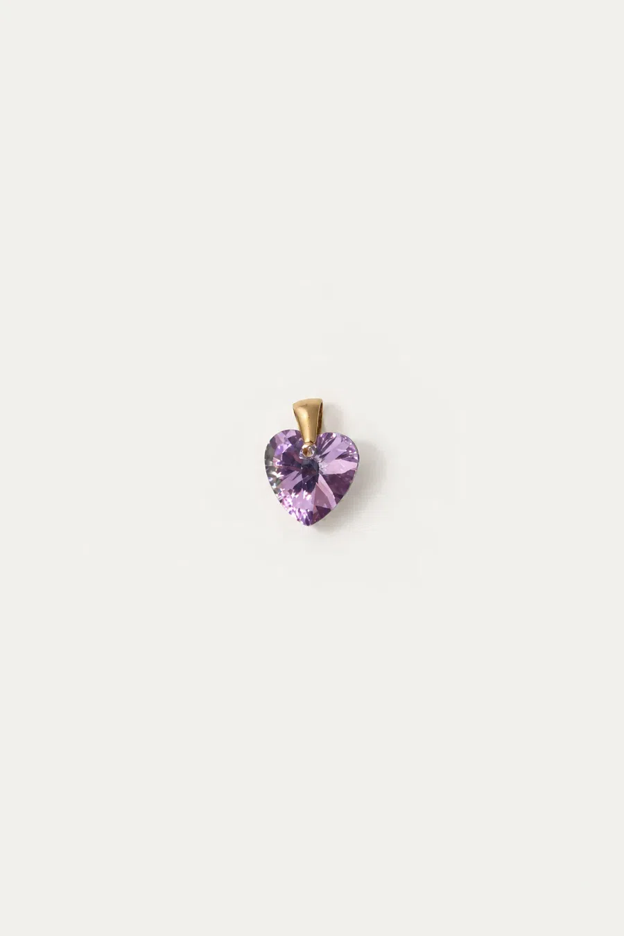 Charm | Swarovski heart amethyst 10mm