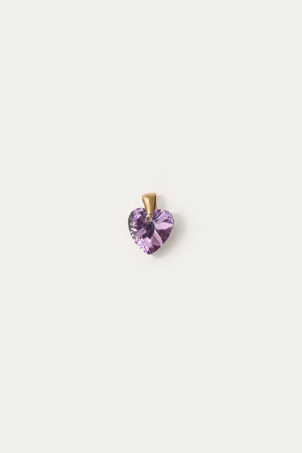 Charm | Swarovski heart amethyst 10mm