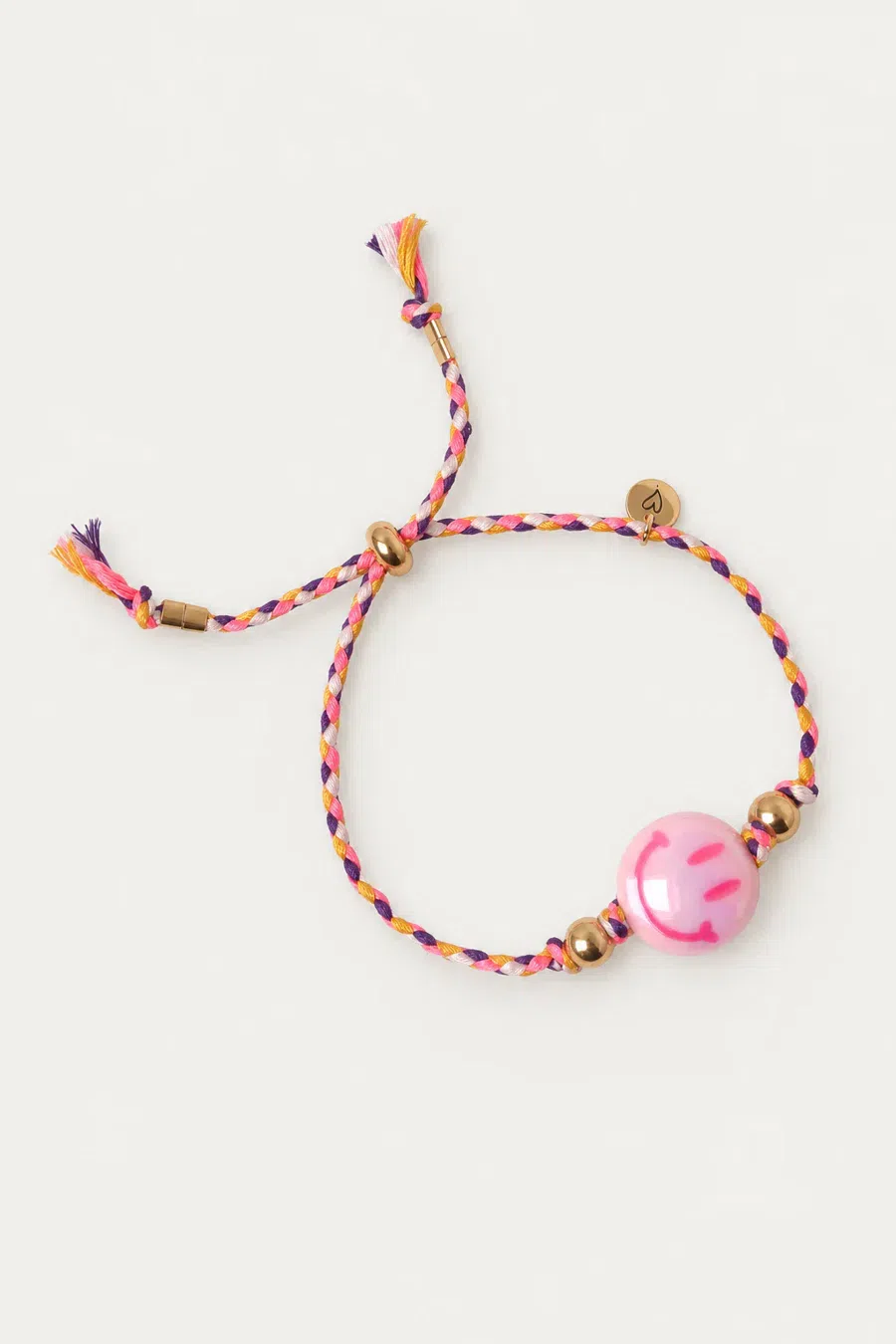 Bracelet | Happy smiley pink/orange