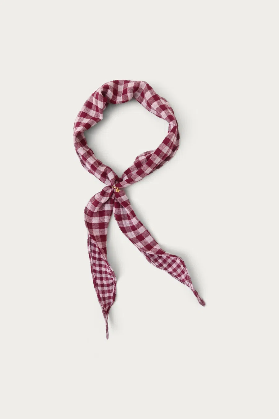 Twilly scarf | checked plum pink